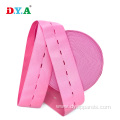 Custom Pink Knitted Buttonhole Elastic Band For Sewing